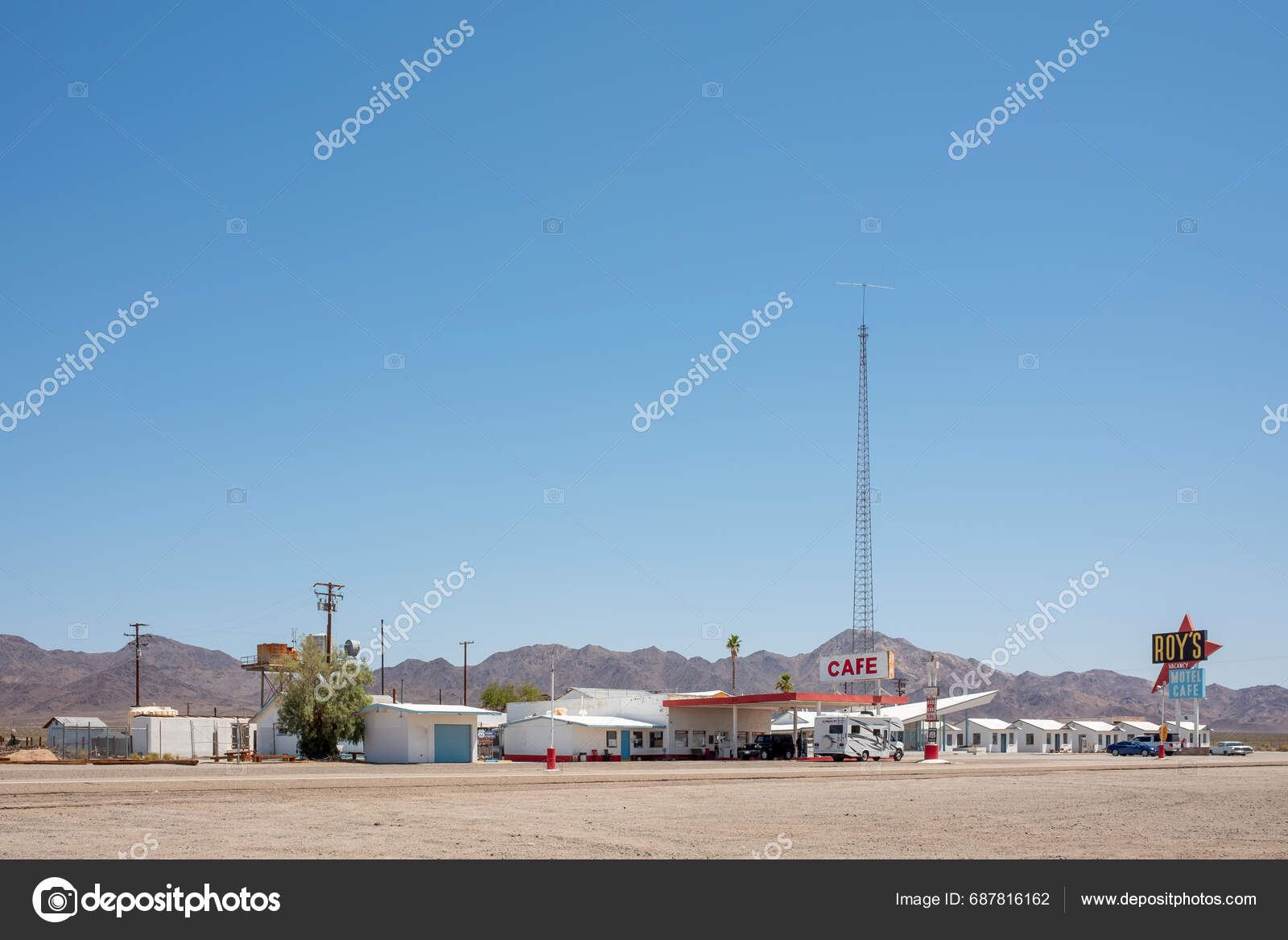 San Bernardino California May 2023 Retro Gas Station Mojave Desert