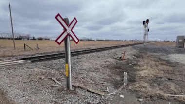 Buhar treni 2816 Kanada ovalarında seyahat ediyor.