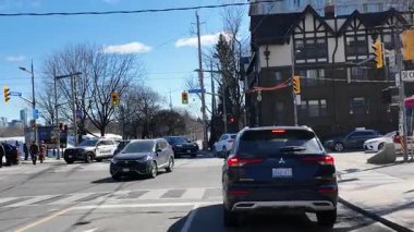 Toronto şehir merkezinde kışın sonunda