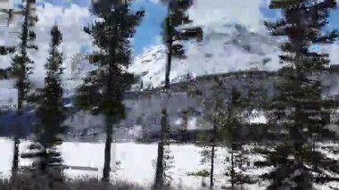 Kananaskis Alberta kışın sonunda