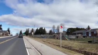 Ontario, Kanada kırsalında kış sonu