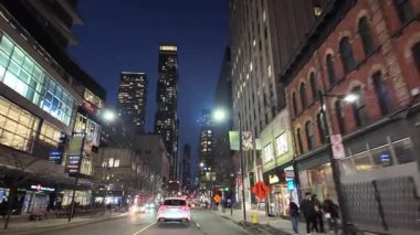 Toronto şehir merkezinde kışın sonunda