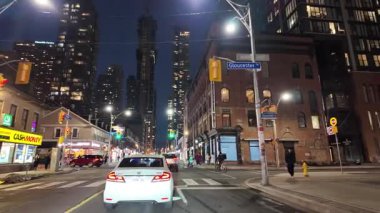 Toronto şehir merkezinde kışın sonunda