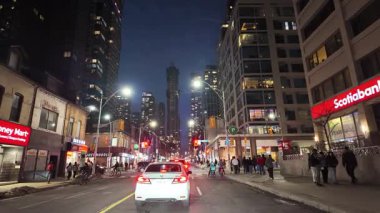 Toronto şehir merkezinde kışın sonunda