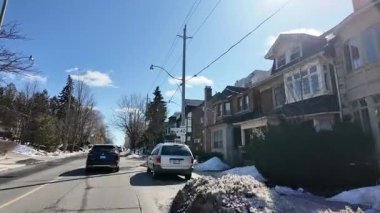 Toronto şehir merkezinde kışın sonunda