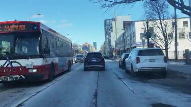 Toronto şehir merkezinde kışın sonunda