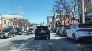 Toronto şehir merkezinde kışın sonunda