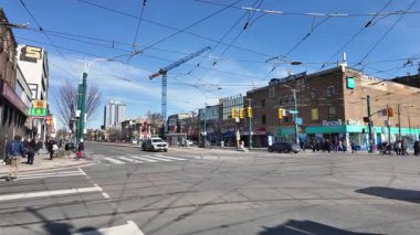 Toronto şehir merkezinde kışın sonunda