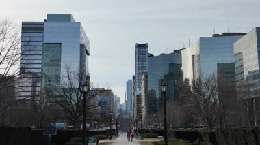 Toronto şehir merkezinde kışın sonunda