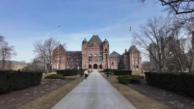 Toronto şehir merkezinde kışın sonunda