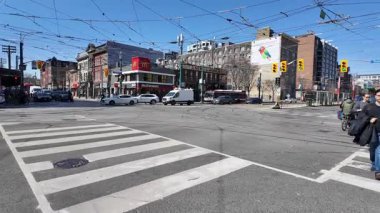 Toronto şehir merkezinde kışın sonunda
