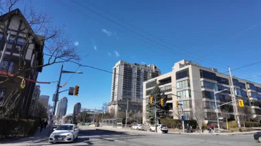 Toronto şehir merkezinde kışın sonunda