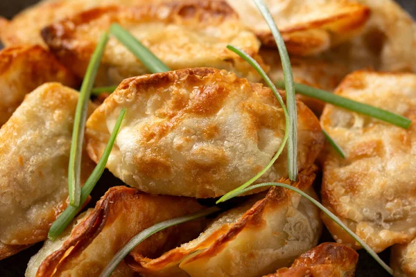 Sebzeli Gyoza usulü kızarmış köfte. Asya yemekleri