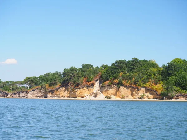 Brownsea Island Largest Island Poole Harbour Seen Boat — Stock Photo, Image