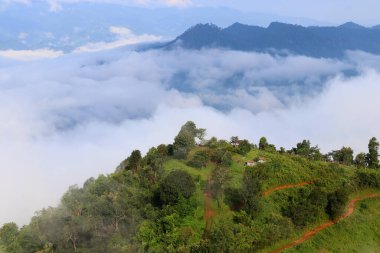 manzara fotoğraf, sabah tepelerde dağ