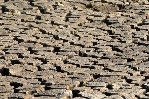 Terra Rachada Seca Como Fundo Textura — Fotografia de Stock