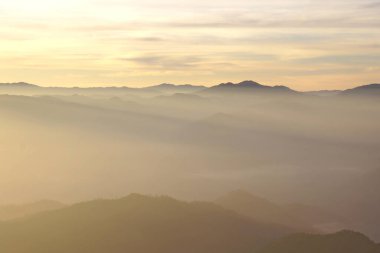 manzara fotoğraf, sabah tepelerde dağ
