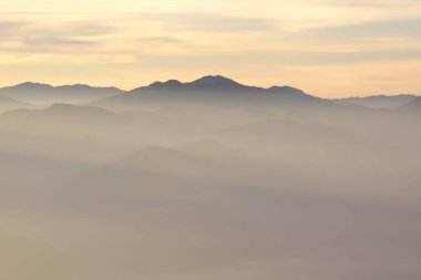 manzara fotoğraf, sabah tepelerde dağ