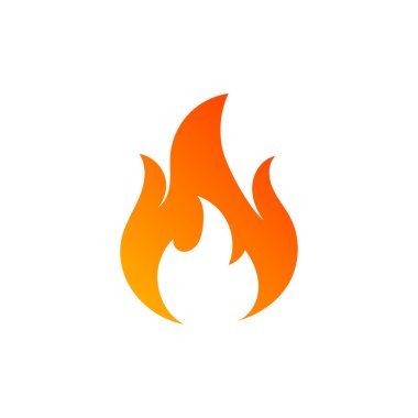 Beyaz arka planda izole edilmiş yüksek kalite ateş ifadeleri. emoji vektör illüstrasyonunu ateşle. Aydınlık simgesi