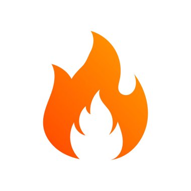 Beyaz arka planda izole edilmiş yüksek kalite ateş ifadeleri. emoji vektör illüstrasyonunu ateşle. Aydınlık simgesi