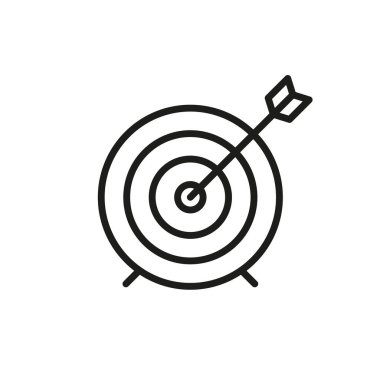 Simge pazarlama hedef grafik tasarımı tek simge vektör illüstrasyonu.