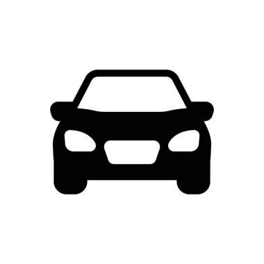 Car front line icon. Simple outline style sign symbol. Auto, view, sport, race, transport concept. Vector illustration isolated on white background. EPS 10.