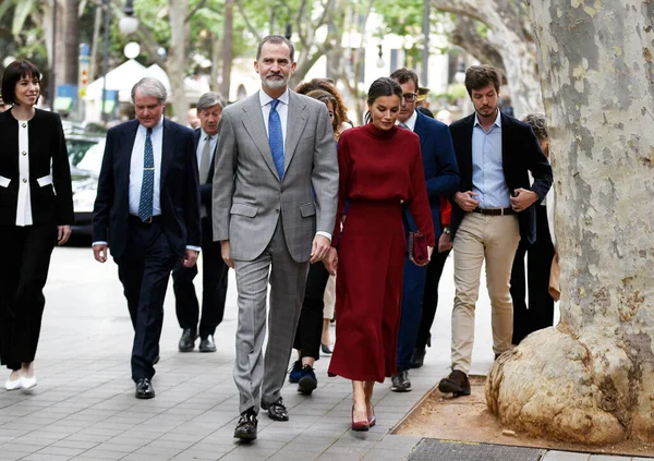 King Felipe Queen Letizia Spain Attend Event Palma Mallorca April — Stock Photo, Image