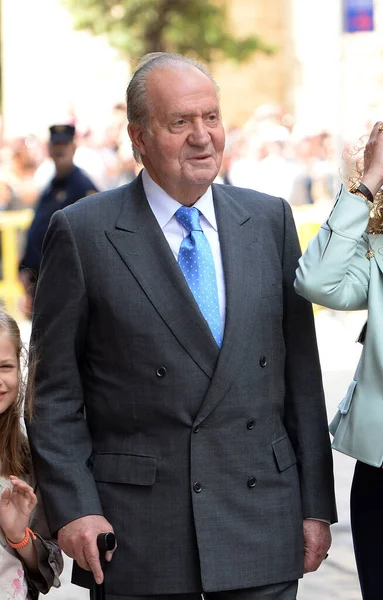 Rei Espanha Don Juan Carlos Com Outros Membros Família Real — Fotografia de Stock