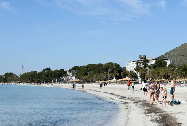 Plaża Alcudia Majorka Hiszpania — Zdjęcie stockowe