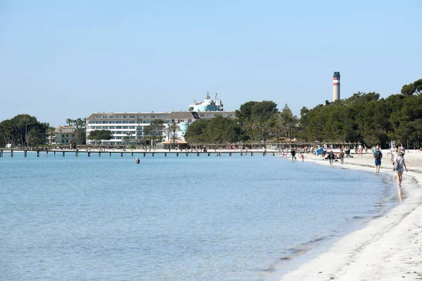 Alcudia Plajı Mayorka Spanya — Stok fotoğraf