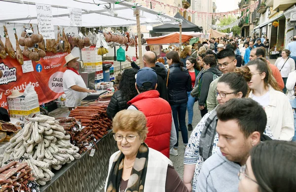 Inca Mallorca Spain November 2022 People Strolling Stalls Inca Fair — Stock Photo, Image