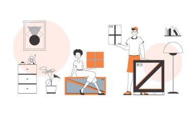 Kurye takımı. Mal ve paket teslimatı kavramı. Doğrusal trend biçimi.