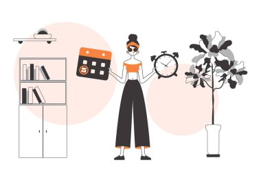 Kız İngilizce öğretmeye yardım ediyor. Yabancı bir dil öğrenme kavramı. Doğrusal biçim.