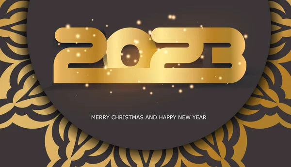 黑色和金色 喜庆的新年背景 — 图库矢量图片