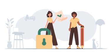 Adam ve kız belgeyi imzalıyor. Kontrat imzalama konsepti. Veri koruması.