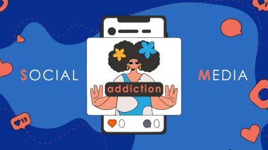 Sosyal ağlara Bağımlılık. Kız, sosyal ağlardaki tepkiler ve beğeni eksikliği yüzünden üzgün..