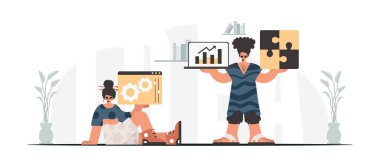 Seo yıldızlarının koleksiyonu. Veri kapasitesi konseptinin senkronizasyonu ve güvenliği. Moda tarzı, Vektör İllüstrasyonu