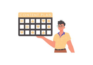 Alay, onun el yazısında memnuniyet icadı barındırıyor. Moda tarzı, Vektör İllüstrasyonu