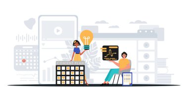 Dijital Pazarlama Takımı. Pankart kullanmaya hazır