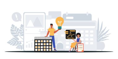 Dijital Pazarlama Takımı. Pankart kullanmaya hazır