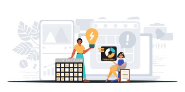 Dijital Pazarlama Takımı. Pankart kullanmaya hazır