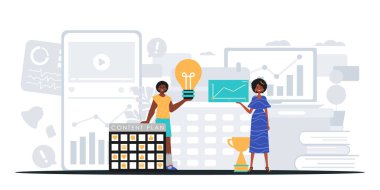 Dijital Pazarlama Takımı. Pankart kullanmaya hazır