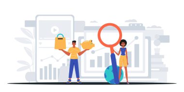 Dijital Pazarlama Takımı. Pankart kullanmaya hazır