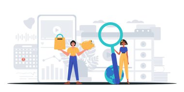 Dijital Pazarlama Takımı. Pankart kullanmaya hazır