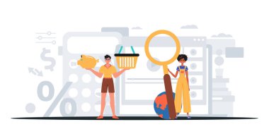 Dijital Pazarlama Takımı. Pankart kullanmaya hazır