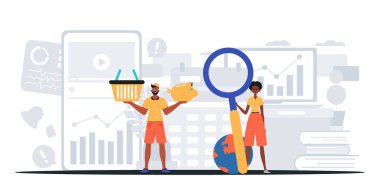 Dijital Pazarlama Takımı. Pankart kullanmaya hazır