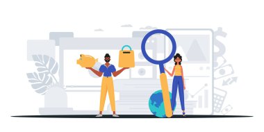 Dijital Pazarlama Takımı. Pankart kullanmaya hazır