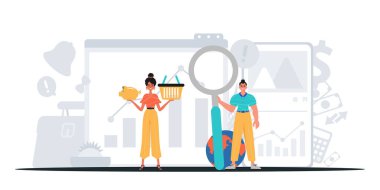 Dijital Pazarlama Takımı. Pankart kullanmaya hazır