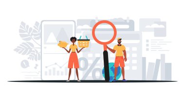 Dijital Pazarlama Takımı. Pankart kullanmaya hazır