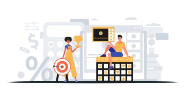 Dijital Pazarlama Takımı. Pankart kullanmaya hazır